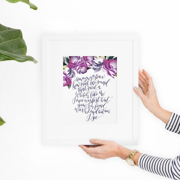 Amazing Grace Florals Printable Art - Hewitt Avenue