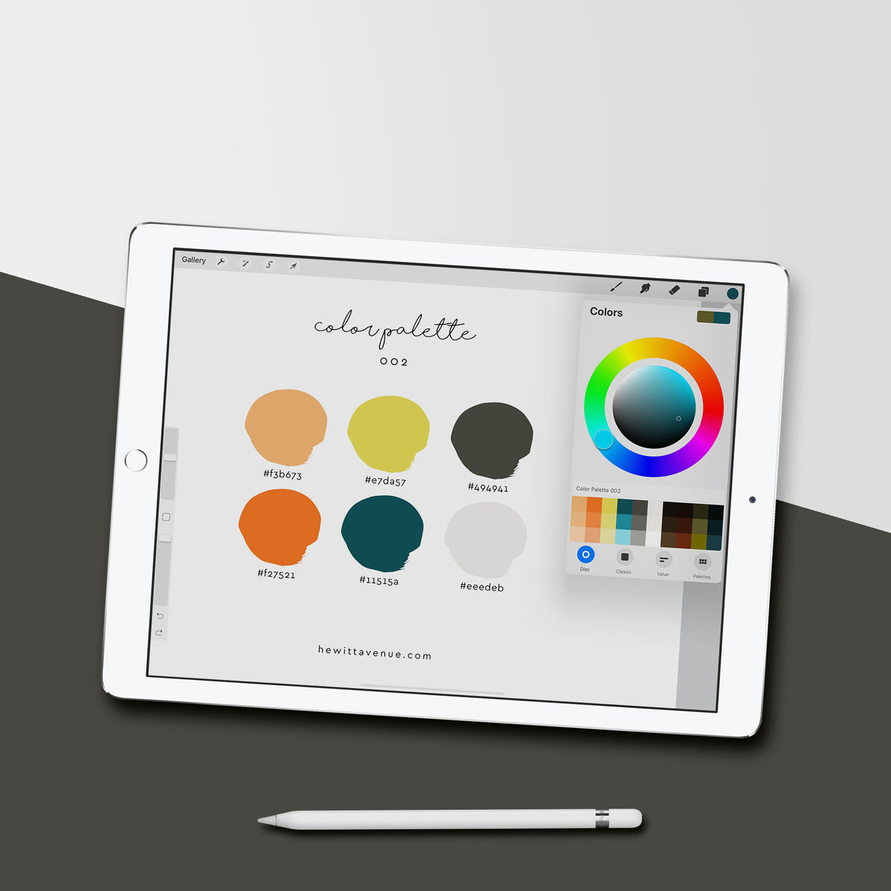 Procreate Color Palette 002 - Hewitt Avenue