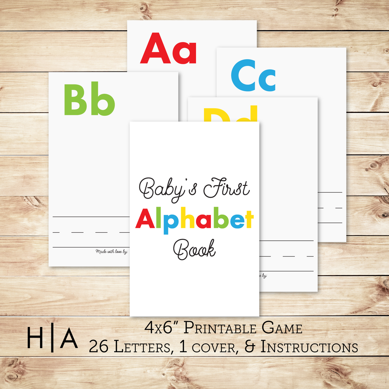 DIY Alphabet Book Baby Shower Activity Game - Hewitt Avenue