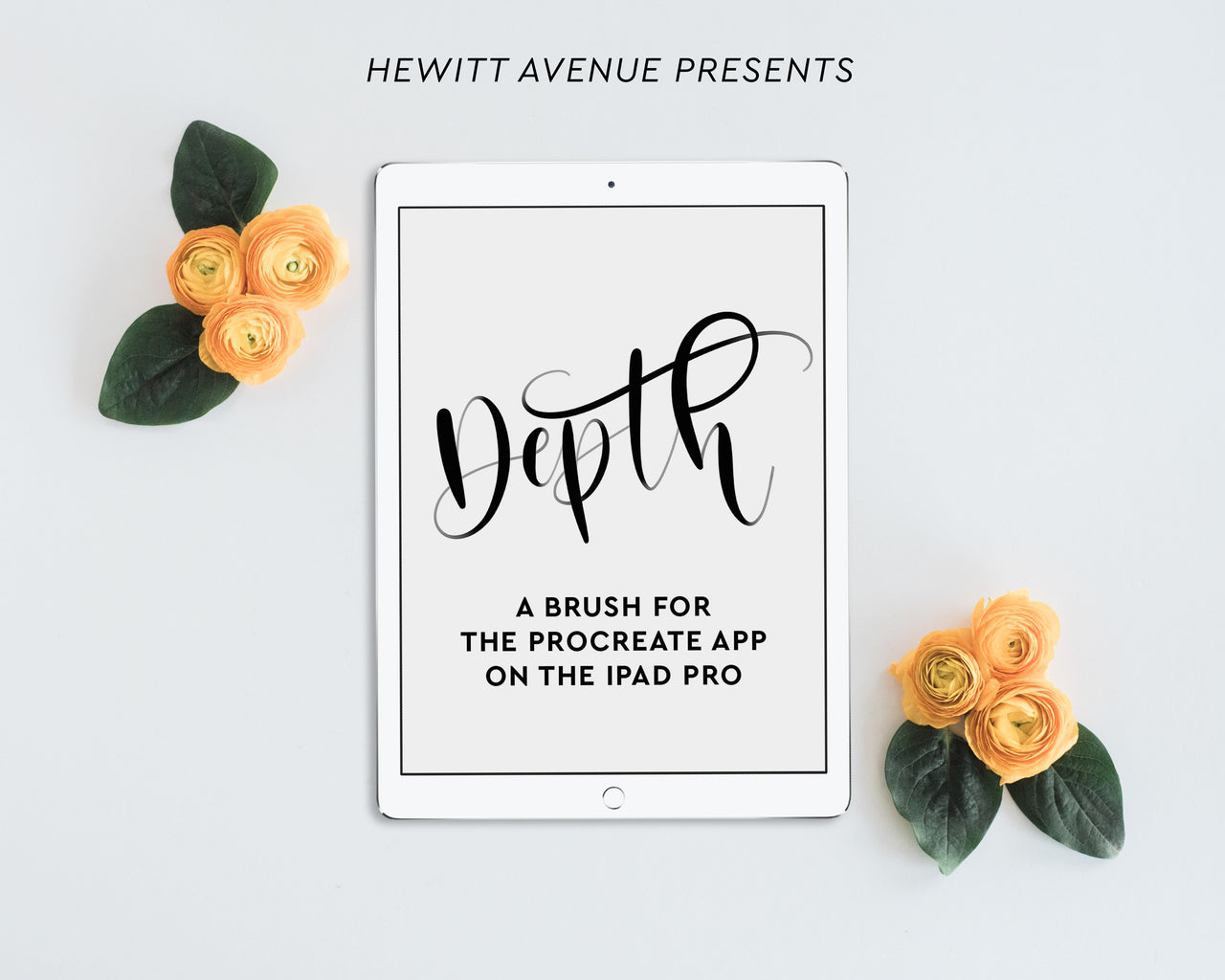 iPad Lettering Depth Procreate App Brush Brush - Hewitt Avenue