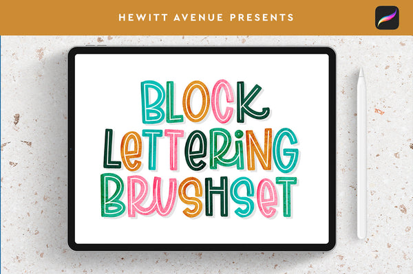 Procreate Block Lettering Brushset