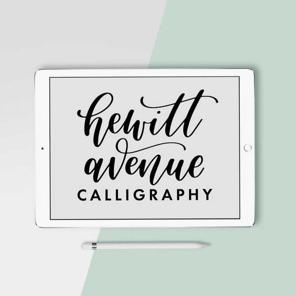 Hewitt Avenue Calligraphy Procreate App Brush - Hewitt Avenue