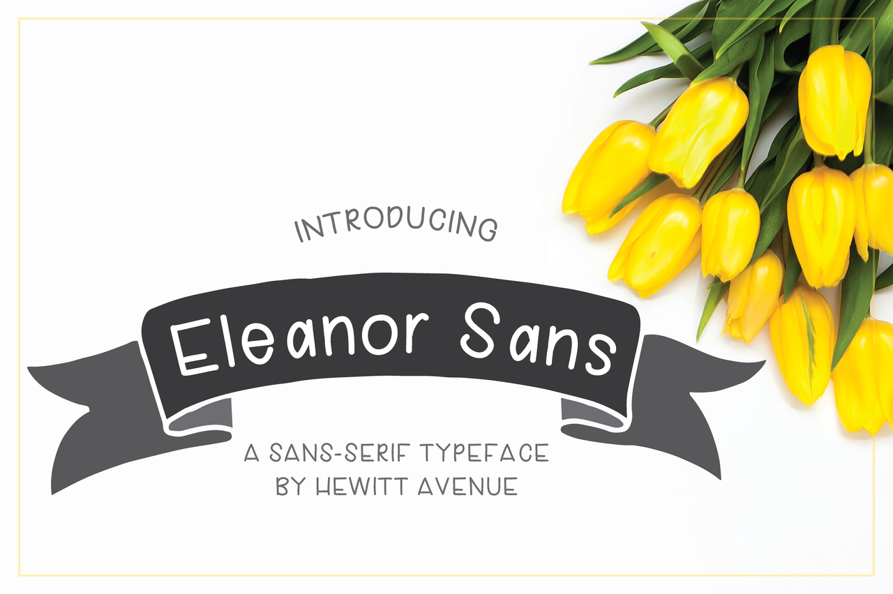 Eleanor Sans Serif Handwritten Font - Hewitt Avenue
