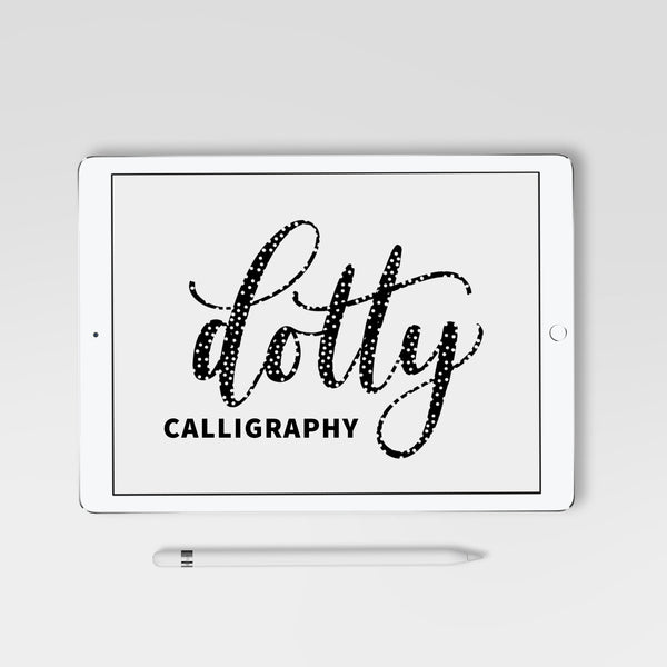 Dotty Calligraphy Procreate Brush - Hewitt Avenue