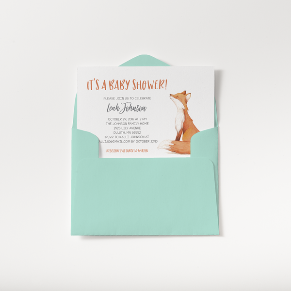 Fox Baby Shower Invitation - Hewitt Avenue