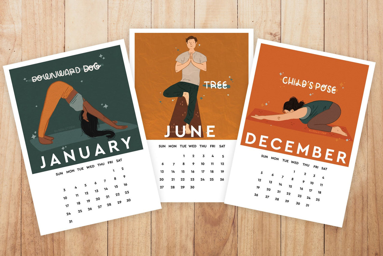 2021 Yoga Printable Calendar
