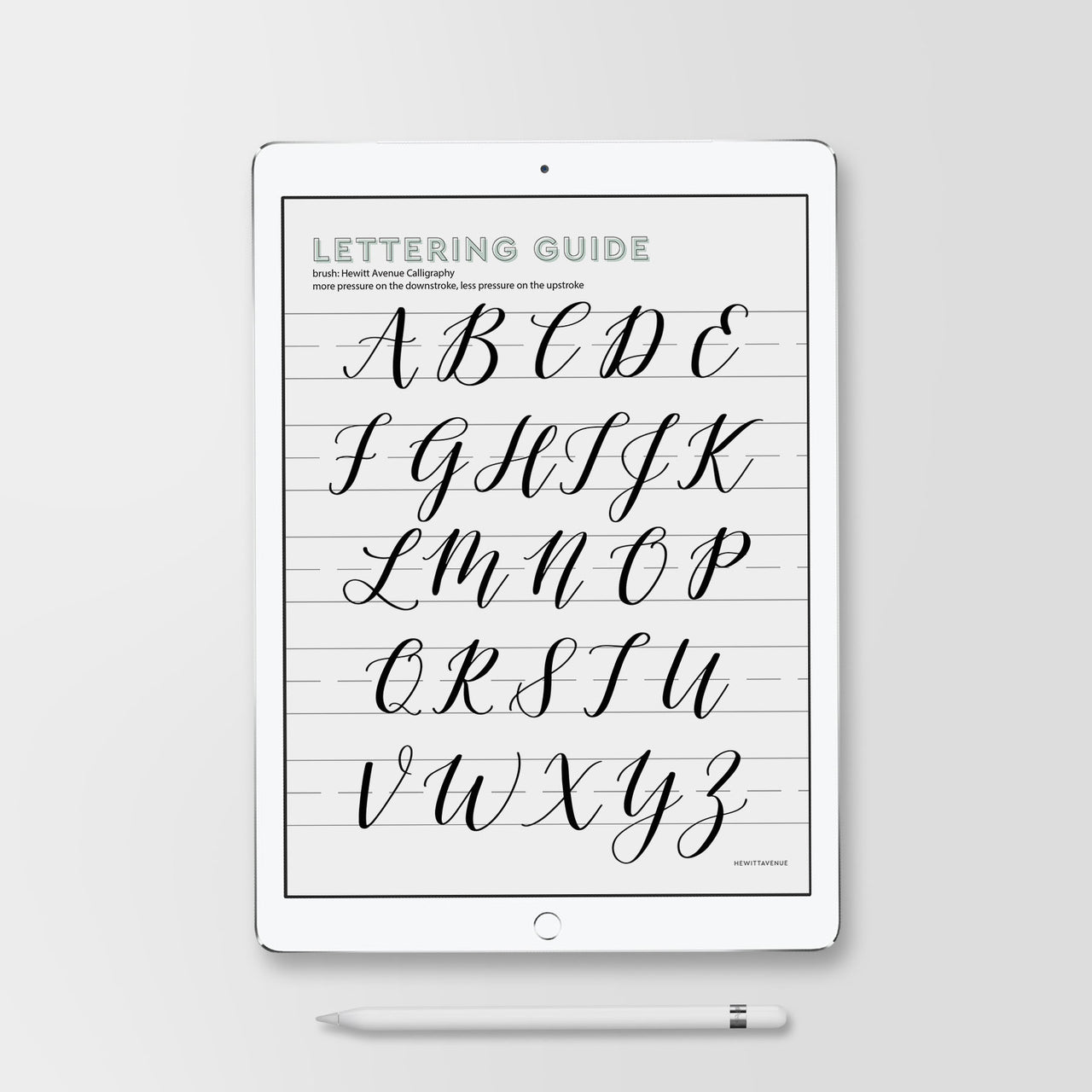 Lowercase Brush Lettering Guide, iPad Lettering, Procreate App, Learn  Calligraphy