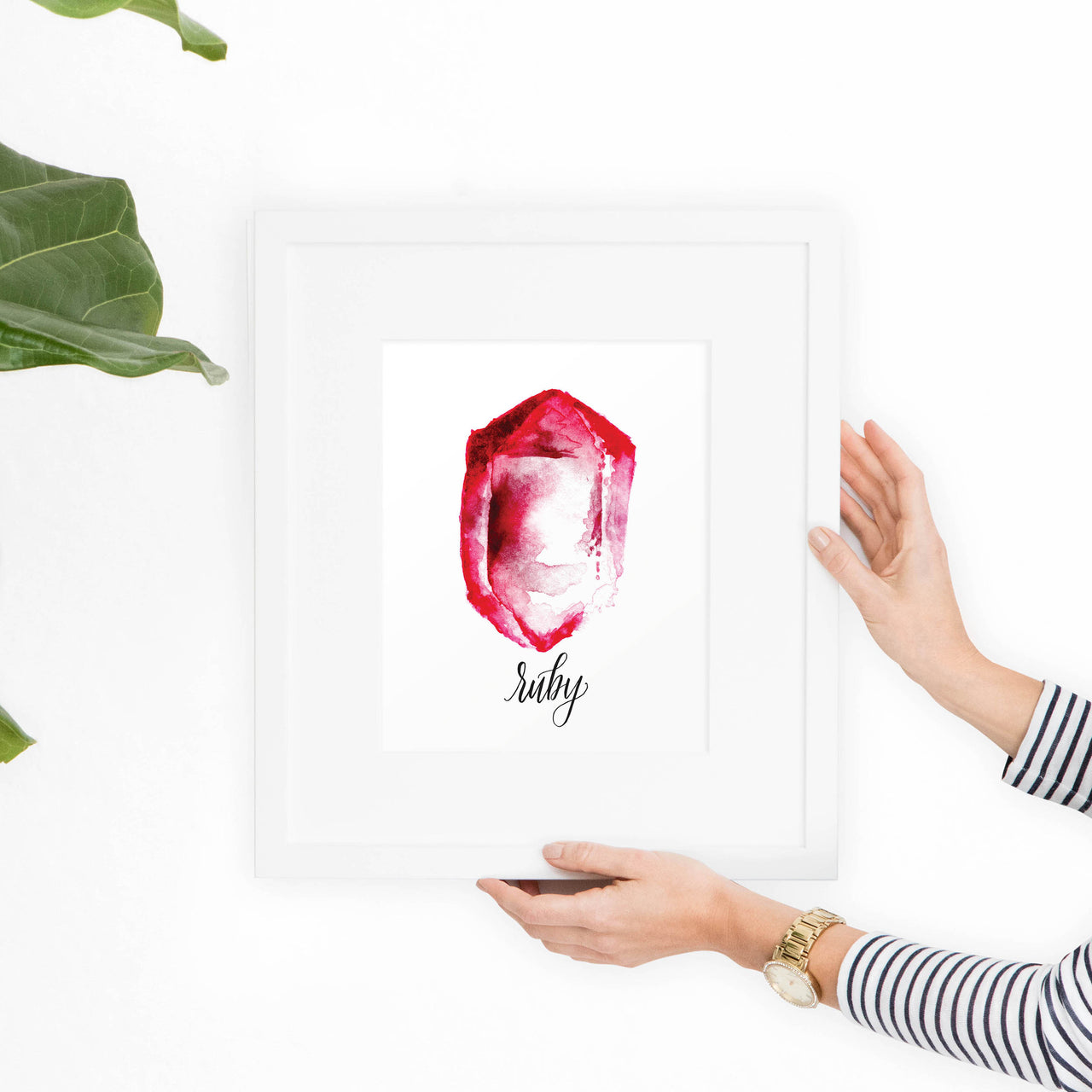 Ruby Birthstone Printable Art - Hewitt Avenue
