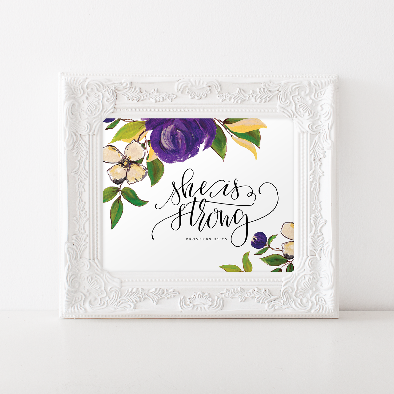 Proverbs 31:25 She is Strong Printable Art - Hewitt Avenue