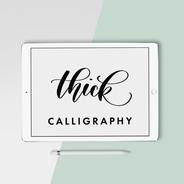 Thick Calligraphy Procreate Brush - Hewitt Avenue