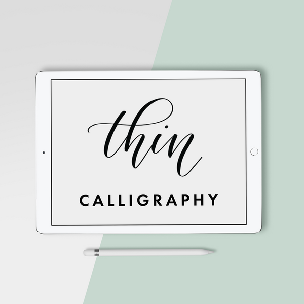 Thin Calligraphy Procreate Brush - Hewitt Avenue