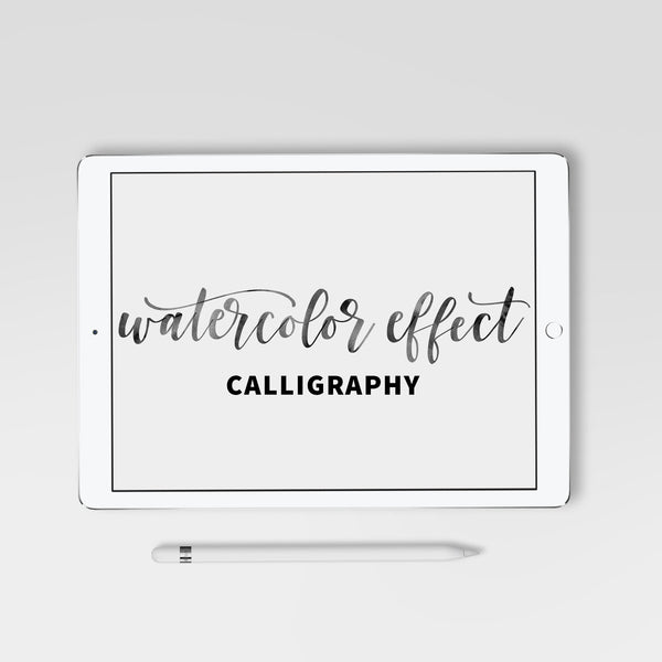 Watercolor Effect Calligraphy Procreate Brush - Hewitt Avenue